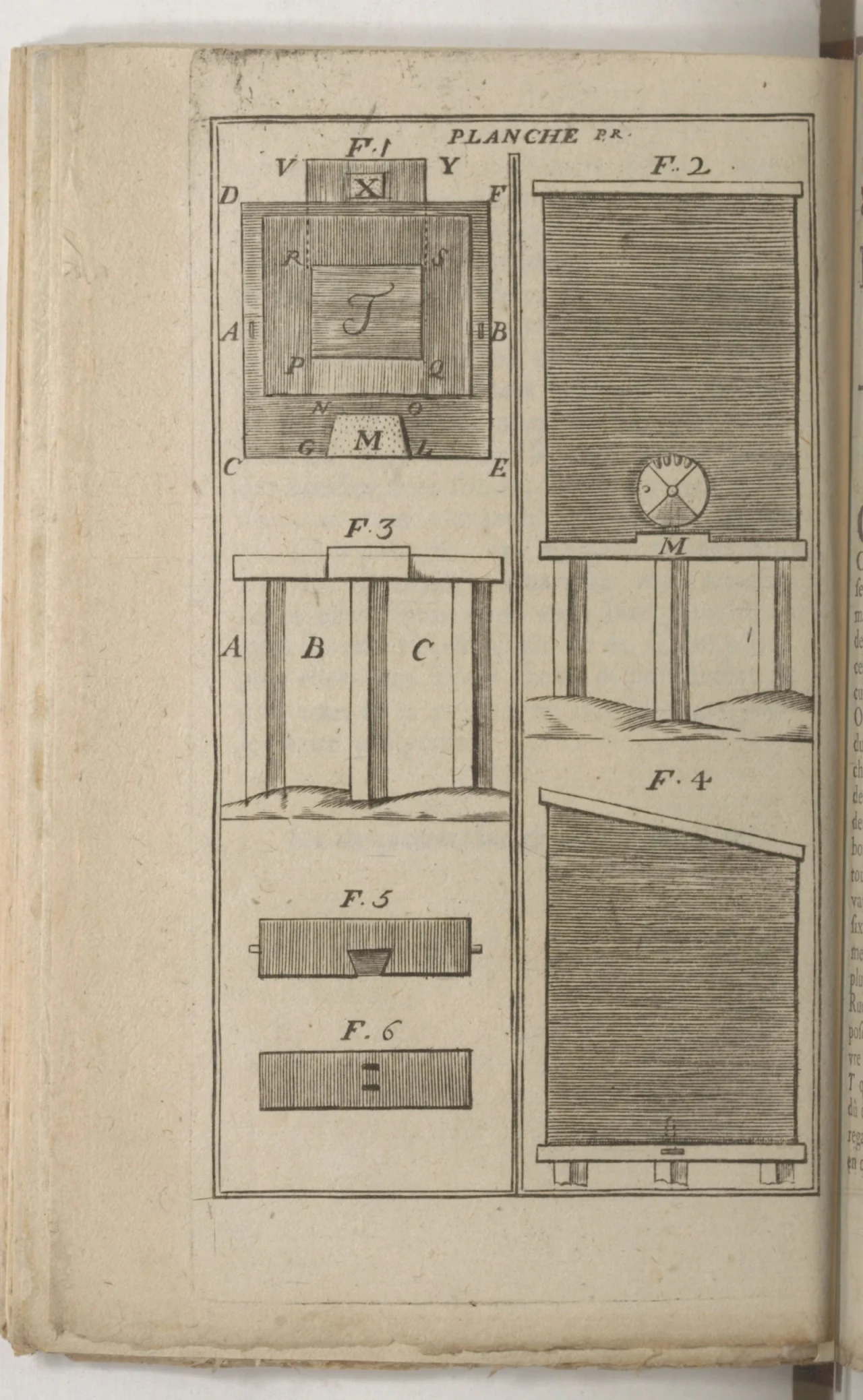 PLANCHE P.re — der *surtout*, das Gehäuse um die Zargen.
